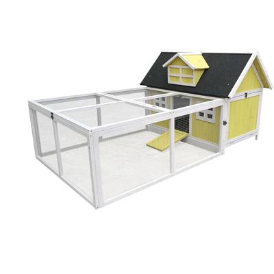 Hanover Outdoor Wooden Chicken Coop 2.8 Ft. x 5.9 Ft. x 3.8 Ft.