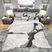 Designart 'Abstract Neutral III' Geometric Bedding Set - Duvet Cover & Shams