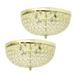 Elegant Designs 1/2 Light Elipse Crystal Flush Mount Ceiling Light