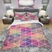 Designart 'Retro Pattern of Geometric Shapes' Modern Bedding Set - Duvet Cover & Shams