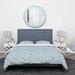 Designart 'White and Blue 3D Honeycombs' Mid-Century Modern Bedding Set - Duvet Cover & Shams