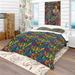 Designart 'Multicolor Mosaic Pattern' Bohemian & Eclectic Bedding Set - Duvet Cover & Shams