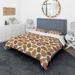 Designart 'Pine Cones Pattern' Modern & Contemporary Bedding Set - Duvet Cover & Shams