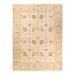 Overton Hand Knotted Wool Vintage Inspired Modern Contemporary Eclectic Ivory Area Rug - 9' 1" x 12' 2"