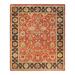 Overton Hand Knotted Wool Vintage Inspired Traditional Mogul Orange Area Rug - 8' 1" x 10' 4"