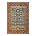Overton Hand Knotted Wool Vintage Inspired Traditional Mogul Blue Area Rug - 6' 2" x 9' 1"