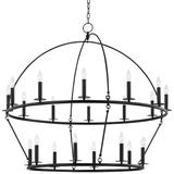 Hudson Valley Howell 47" Wide Aged Iron 20-Light Chandelier