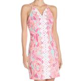 Lilly Pulitzer Dresses | Lilly Pulitzer 'Pearl' Cotton Dobby Sheath Dress | Color: Blue/Pink | Size: 6