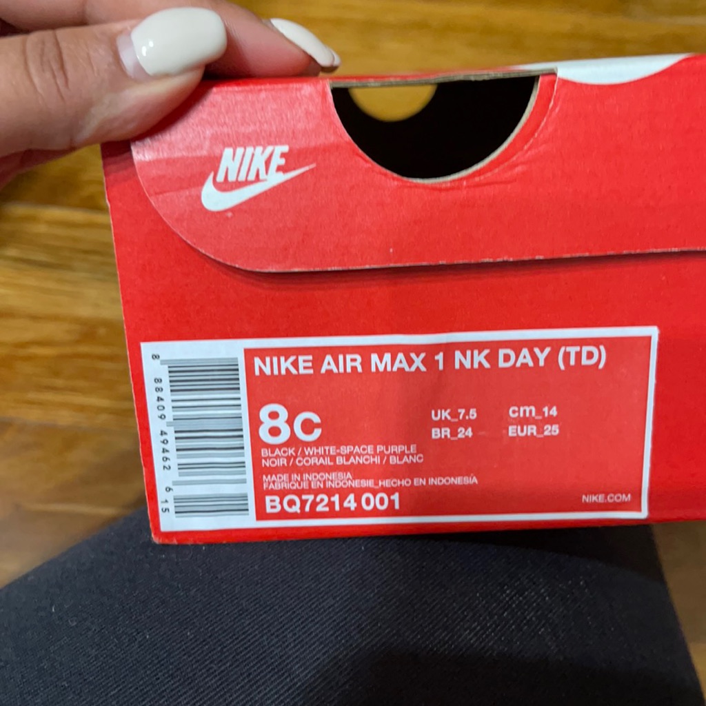 Nike Shoes | Have A Nike Day Nike Air Max 1 | Color: Black/Purple | Size: 8b