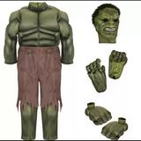 Disney Costumes | Disney Store The Avengers Boys Deluxe Incredible Hulk Costume L 10 Cosplay Nwt | Color: Green | Size: 10