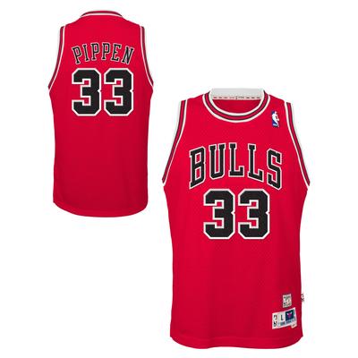 Chicago Bulls Scottie Pippen 1997–98 Hardwood Classics Road Swingman-Trikot – Rot – Jugend Image
