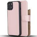 Bouletta Leather Wallet Case for iPhone 13 Mini (5.4'') - Magsafe Flip Folio Cases Magnetic Detachable RFID Phone Cover with 3 Card Slots Pink