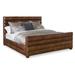 Maitland-Smith Ollie Standard Bed Upholstered/Genuine Leather | 60.5 H x 83 W x 88.5 D in | Wayfair RAB1502-K-LAR-MOC