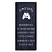 Stupell Industries Blue Gamer Rules Motivational Phrases For Children White Framed Giclee Texturized Art By Daphne Polselli in Brown | Wayfair
