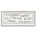 Stupell Industries Fresh Picked Flower Bar Sign Vintage Boutique Florals Oversized White Framed Giclee Texturized Art By Daphne Polselli | Wayfair