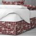 The Tailor's Bed Winterton Fox Grove Bed Skirt in Red/White | 18 H x 76 W x 80 D in | Wayfair FOX-WIN-RED-BSK-KG-18