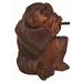 Dakota Fields Mckeon 6" Hand Carved en Monkey w/ CIGAR SMOKING Pipe Cigarette Statue Handmade Tiki Decor in Brown/Gray | 6 H x 3 W x 3 D in | Wayfair