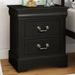 Lark Manor™ Sandburg 2 Drawer Nightstand Wood in Black | 24 H x 22 W x 16 D in | Wayfair EE0EC0552ECF472D98C5CAA4B1CC65C0