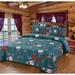 Red Barrel Studio® Sound Of Cardinal Red Bird Spring Floral Boho Turquoise 3-Piece Decorative Quilt Bedding Set Microfiber | Wayfair