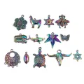 DoreenBeads – pendentifs en métal multicolore couleur AB araignée en queue de poisson breloques