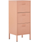 Hoher Aktenschrank Rosa Stahl 43x40x103 cm mit 3 Schubladen Industrie Stil Büro Wohnzimmer Schlafzimmer Kinderzimmer Bad