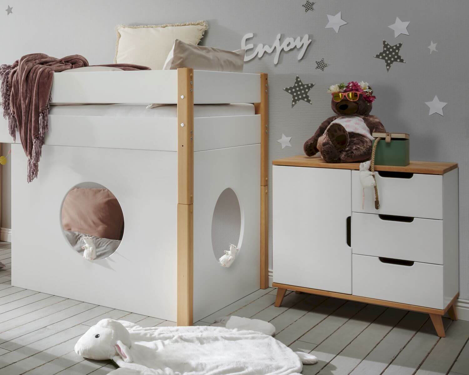 INFANSKIDS »Infanscolor« Kinderzimmer Kommode I weiß weiß