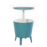 Keter Cool Bar Indoor Outdoor Patio Beverage Cooler and Bar Pop-Up Side Table