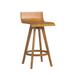 Ellery Mid-Century Modern Swivel Wood Stool (Set of 2) iNSPIRE Q Modern