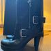 Nine West Shoes | Nine West High Heeled Boots In Black W/ Leather | Color: Black | Size: 8