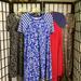 Lularoe Dresses | Lularoe Lounge Dresses (4) Size Xs | Color: Blue/Silver | Size: Xs