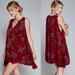 Free People Dresses | Free People Red Floral Tree Swing Tunic Dress | Color: Green/Red | Size: Xs