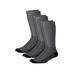 Men's Big & Tall Full Length Cushioned Crew Socks 3-Pack by KingSize in Heather Charcoal (Size L)
