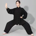Costume Tai chi en coton doux pour femme uniforme d'arts martiaux Kung fu Wushu pantalon de veste
