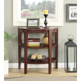 Convenience Concepts Newport Half-Circle Console Table with Shelves