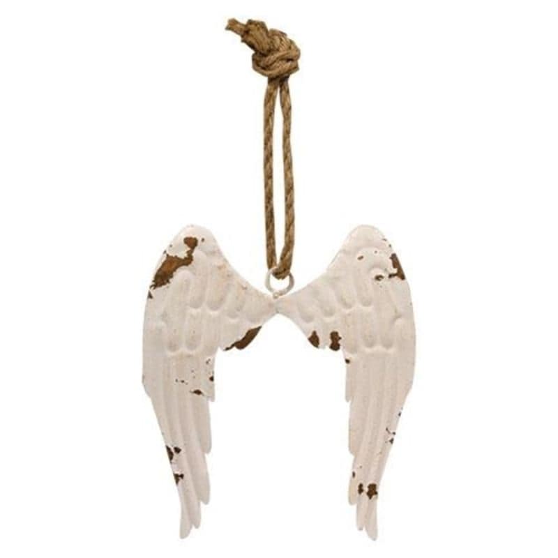 Shabby Chic Hanging Angel Wings Small - 7.25" H x 6.25" W