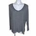 American Eagle Outfitters Tops | American Eagle Soft And Sexy Gray Long Sleeve Size Medium | Color: Gray/White | Size: M