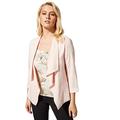 Roman Originals Womens Waterfall 3/4 Sleeve Jacket - Ladies Smart Casual Work Office Overshirt Soft Everyday Comfy Jackets Occasion Holiday Interview Blazer - Pink - Size 10