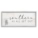 Stupell Industries Southern As All Get Out Alabama State Saying Wall Plaque Art By Daphne Polselli Wood in Brown | 10 H x 24 W x 1.5 D in | Wayfair