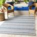 Blue/Gray 94 x 0.01 in Indoor/Outdoor Area Rug - Beachcrest Home™ Bellino Striped Denim Indoor/Outdoor Area Rug | 94 W x 0.01 D in | Wayfair