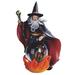 Trinx Donati Wizard w/ Dragon in Snow Globe Resin in Black/Orange | 8.25 H x 4 W x 3 D in | Wayfair FD154AC7BB1047E0BD432AB5D14DBBE8