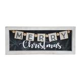 The Holiday Aisle® Merry Christmas Farmhouse Wood Tabletop Decor Wood in Brown | 4.75 H x 11.75 W x 1.625 D in | Wayfair