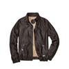 Heinz Bauer Manufakt Herren Leather Blouson Regular Fit Braun einfarbig