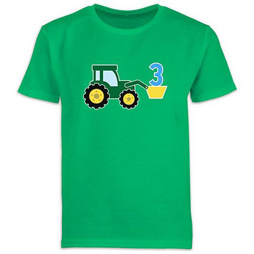 Kindergeburtstag Geburtstag Geschenk - Jungen Kinder T-Shirt - 3. Geburtstag Traktor - T-Shirts grün Jungen Kleinkinder