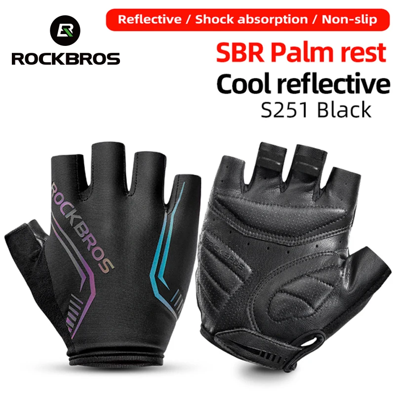 ROCKBROS gants de cyclisme hommes femmes demi doigt gants respirant gants de sport vtt vélo gants de vélo