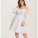 Torrid Dresses | Blue White Striped Cold Shoulder Challis Dress | Color: Blue/White | Size: M