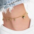 Free People Jewelry | Gold Crystal Baguette Anklet | Color: Gold | Size: Os