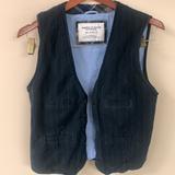 American Eagle Outfitters Suits & Blazers | American Eagle Xs-S Black And Blue Button Up Vest | Color: Black/Blue | Size: Xs