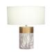 Cosmoliving By Cosmopolitan White Stone Table Lamp by Quinn Living in White