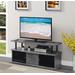 Designs2Go TV Stand with 3 Storage Cabinets and Shelf in Cement/Black - Convenience Concepts 151202CMBL
