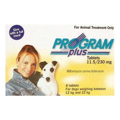 Program Plus for Dogs 21 - 45 lbs (Yellow) 6 Tablet